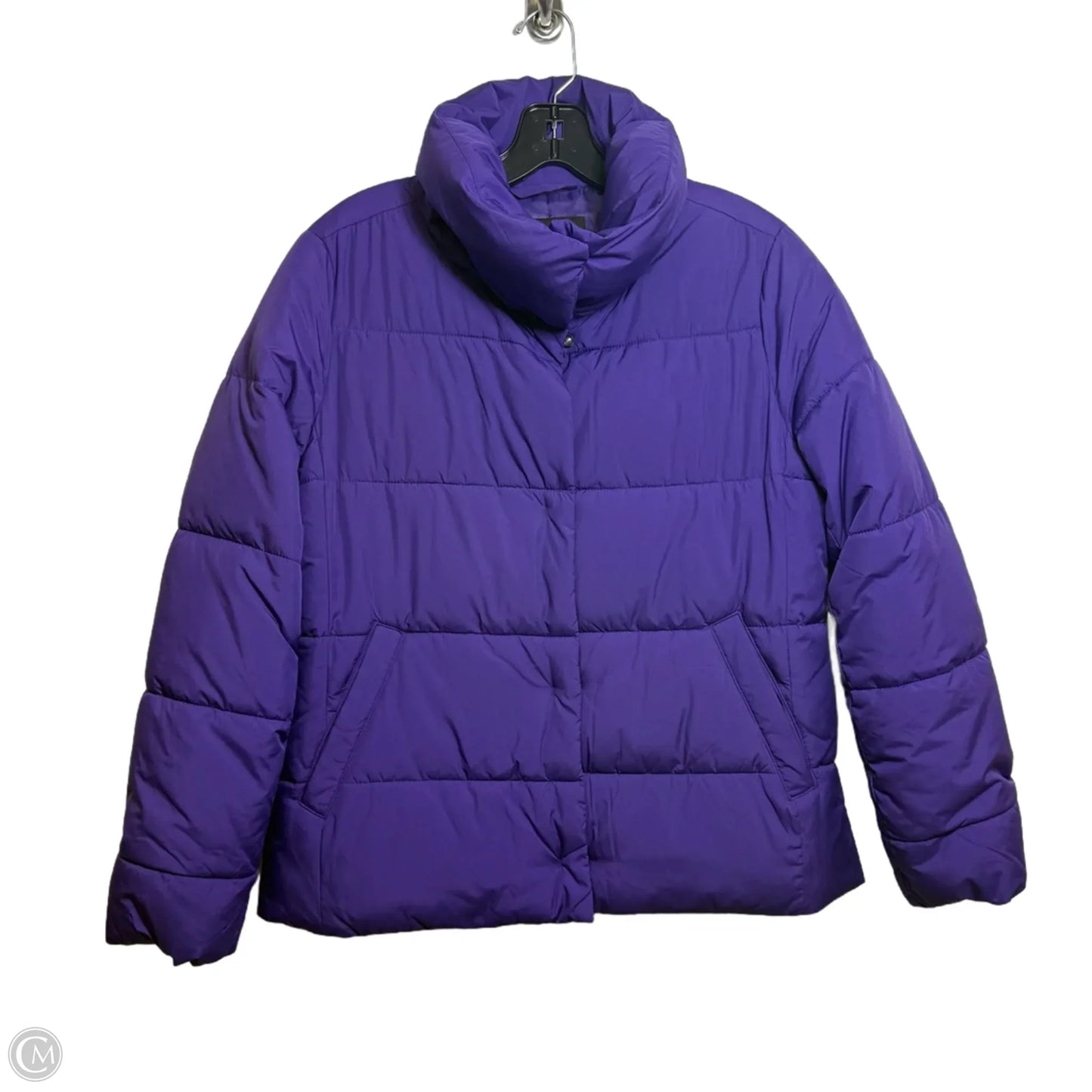 Coat Puffer & Quilted By Talbots In Purple, Size: Xs