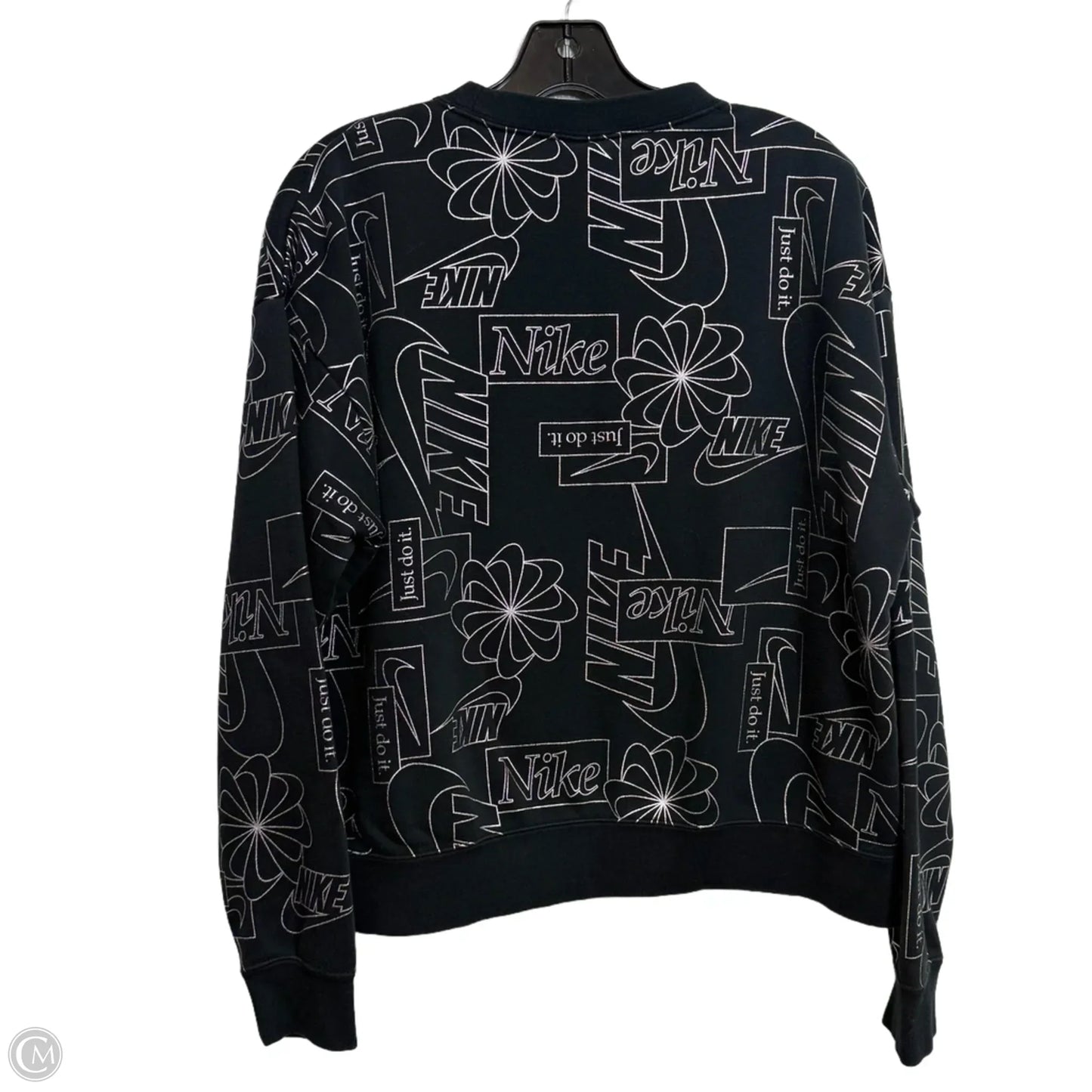 Sweatshirt Crewneck By Nike In Black, Size: L