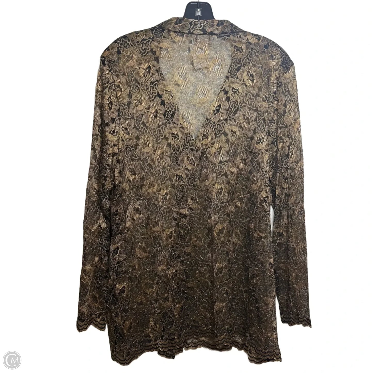 Top Long Sleeve By Clothes Mentor In Gold, Size: 2x