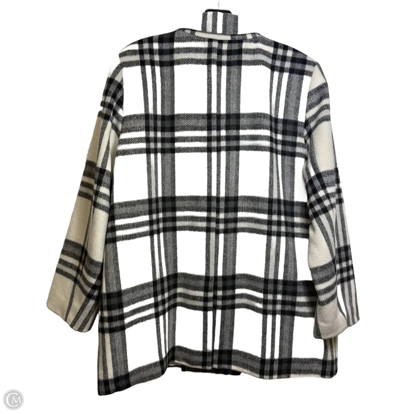 Coat Peacoat By Vince Camuto In Black & White, Size: 14