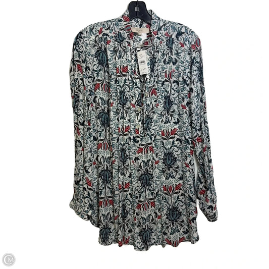 Top Long Sleeve By Loft In Multi-colored, Size: S