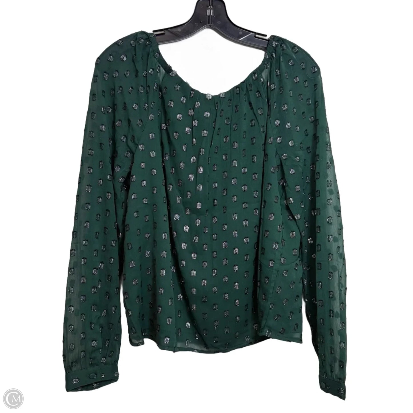 Top Long Sleeve By Loft In Green, Size: M