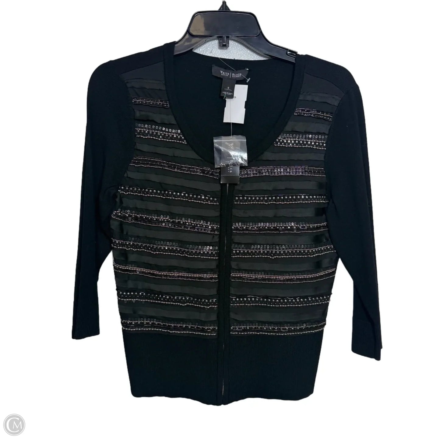 Top Long Sleeve By White House Black Market In Black, Size: S