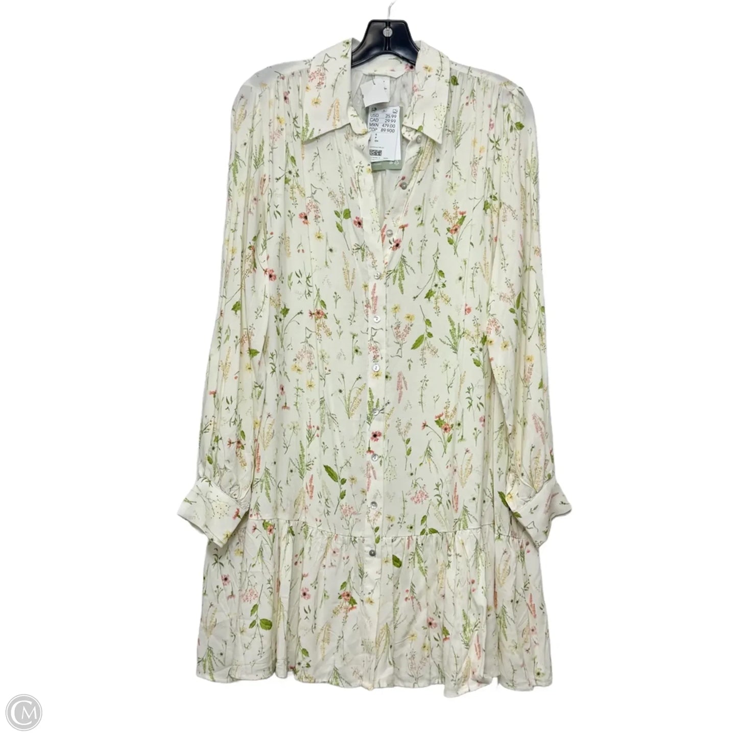 Dress Casual Short By H&m In Floral Print, Size: S