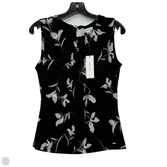 Top Short Sleeve By Calvin Klein In Black, Size: S