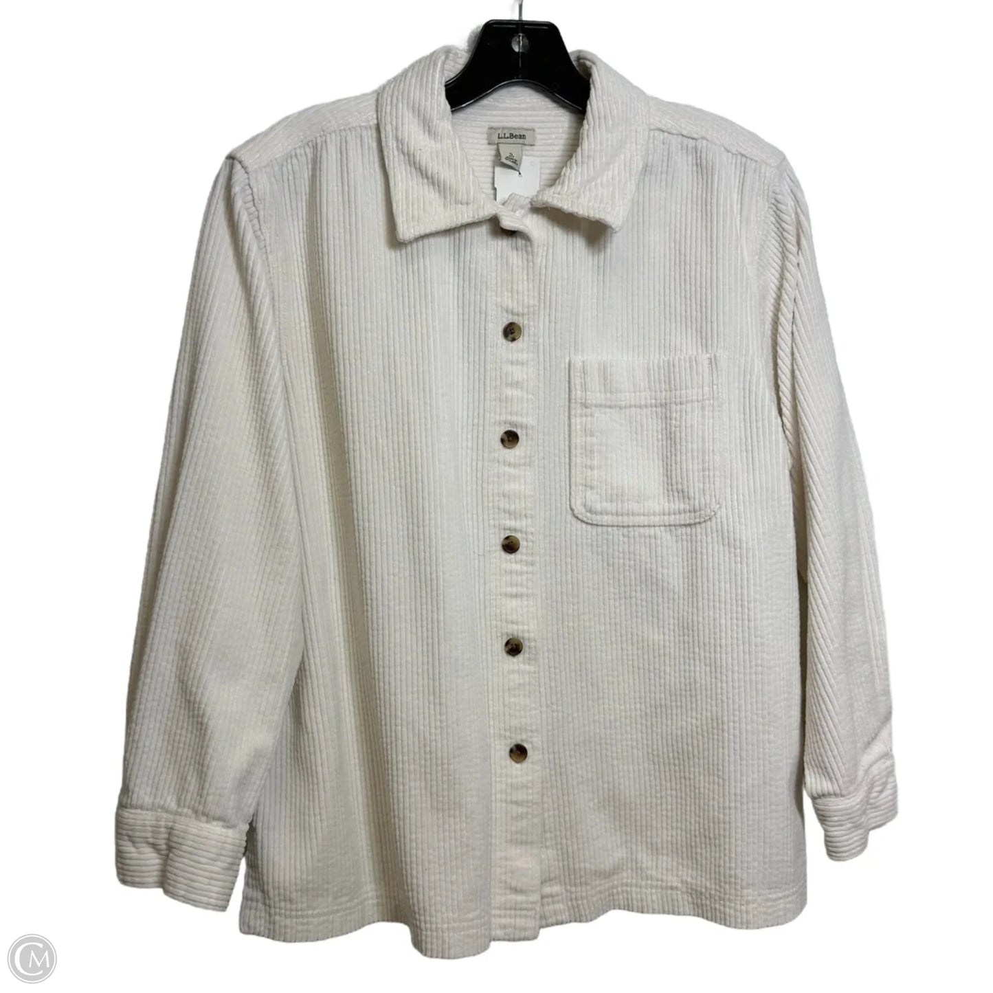 Top Long Sleeve By L.l. Bean In White, Size: S