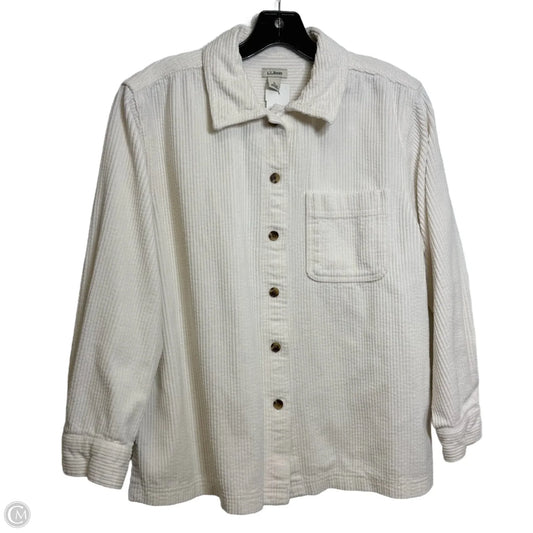 Top Long Sleeve By L.l. Bean In White, Size: S