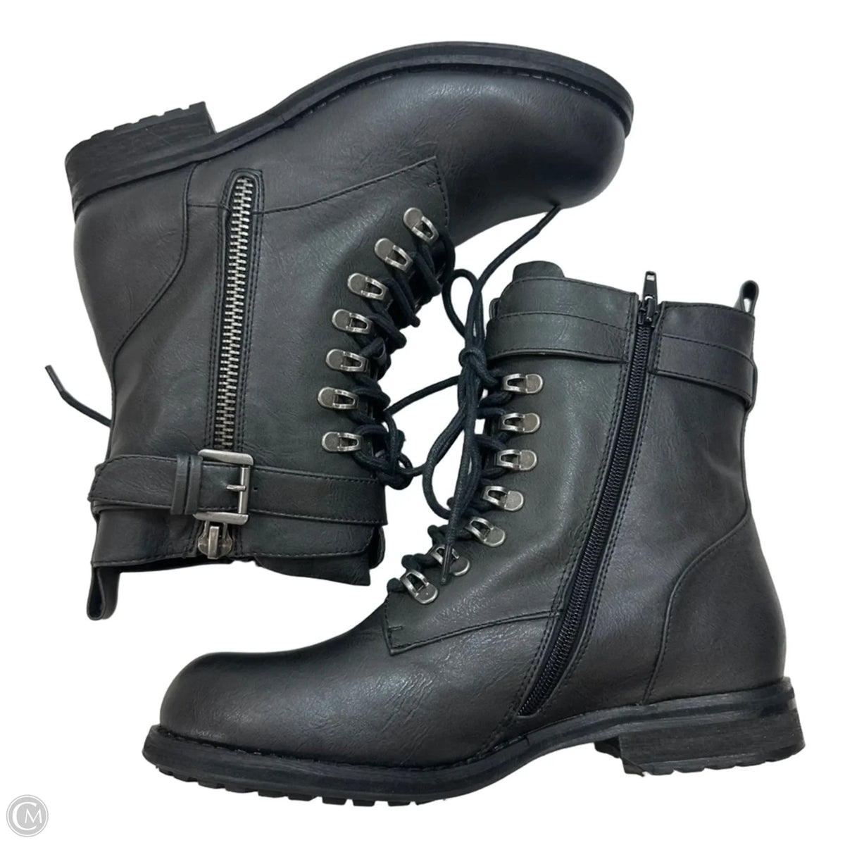 Boots Combat By Lane Bryant In Black, Size: 9 W