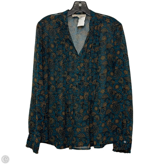 Top Long Sleeve By Loft In Floral Print, Size: Xs