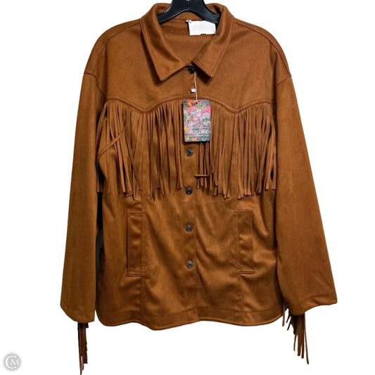 Top jacket By Clothes Mentor In Brown, Size: M