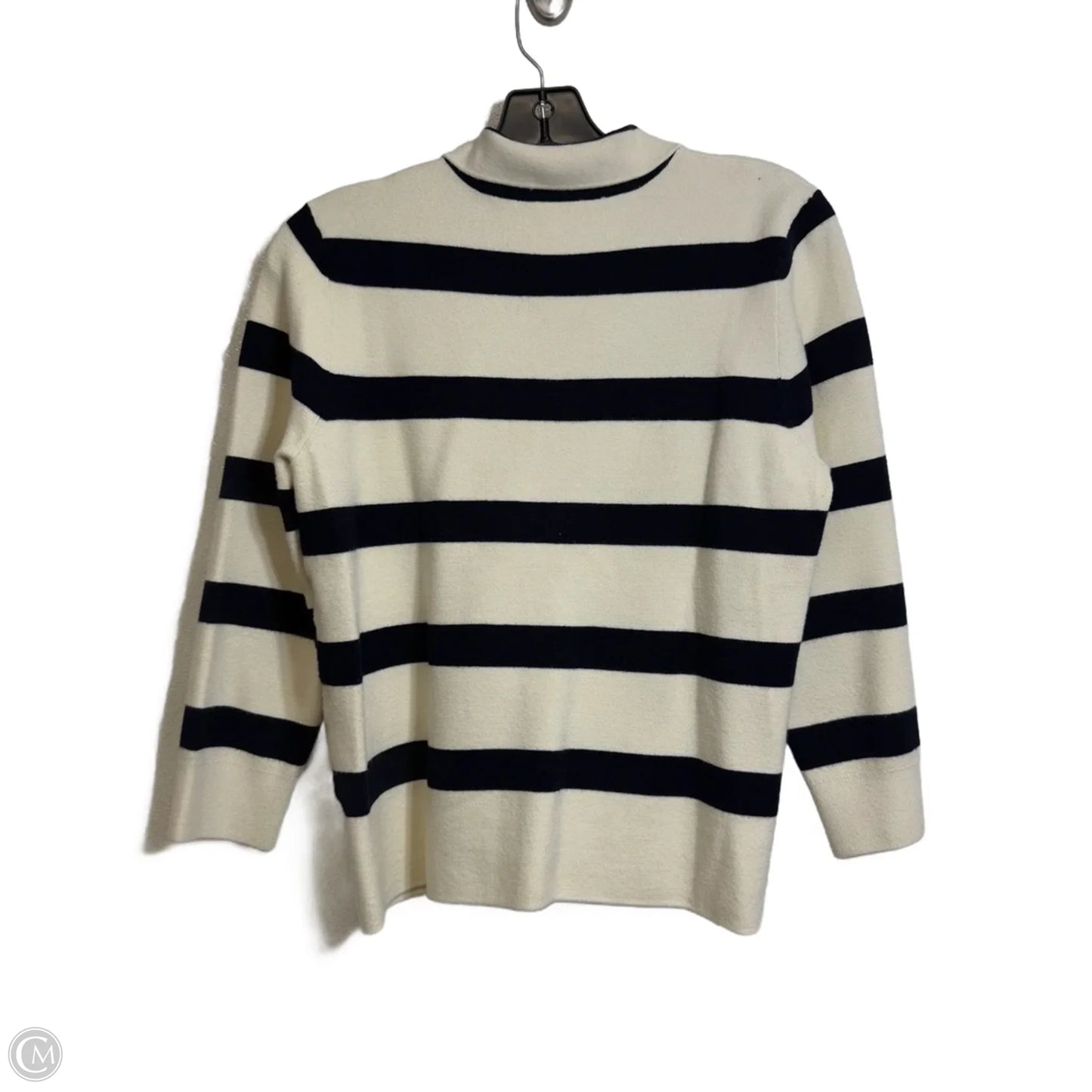Top Long Sleeve By Talbots In Striped Pattern, Size: M