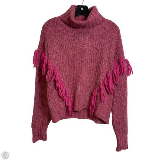 Sweater By Something Navy In Pink, Size: M