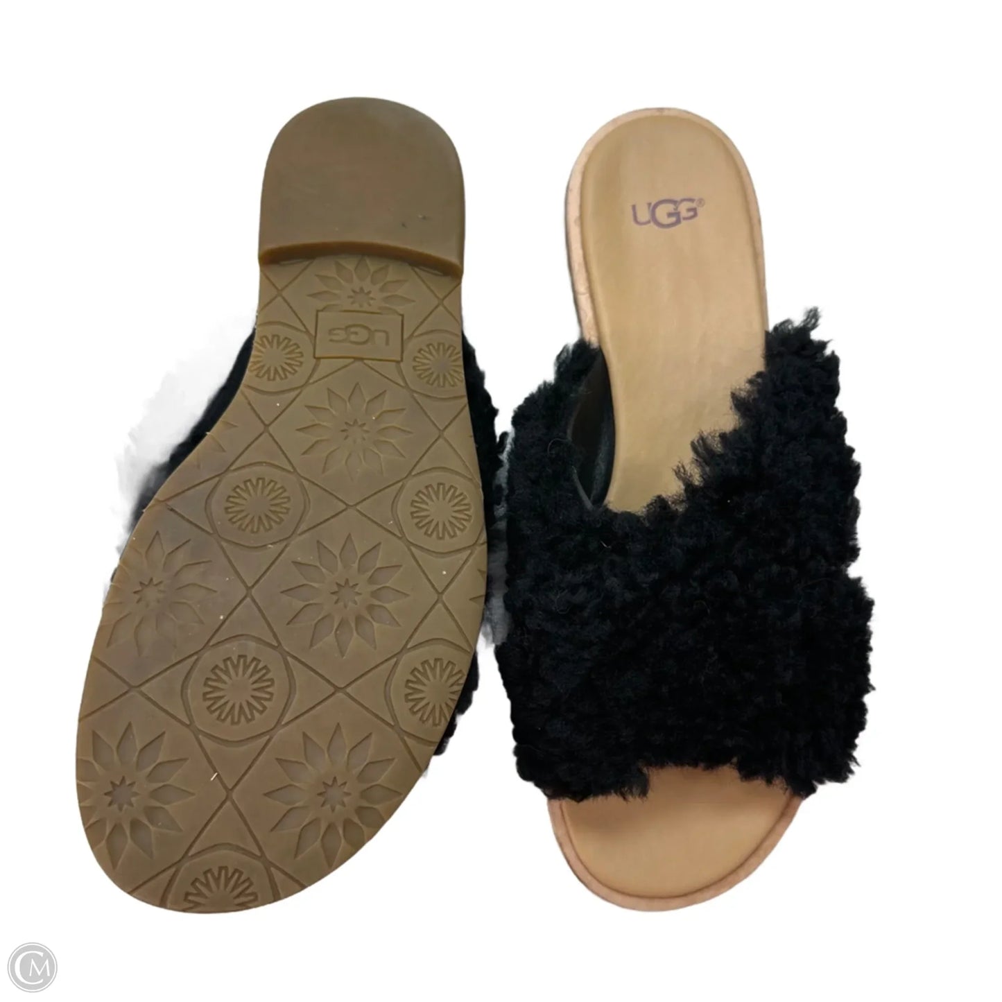 Sandals Designer By Ugg In Black, Size: 9.5