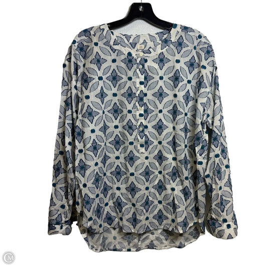 Top Long Sleeve By Loft In Floral Print, Size: L