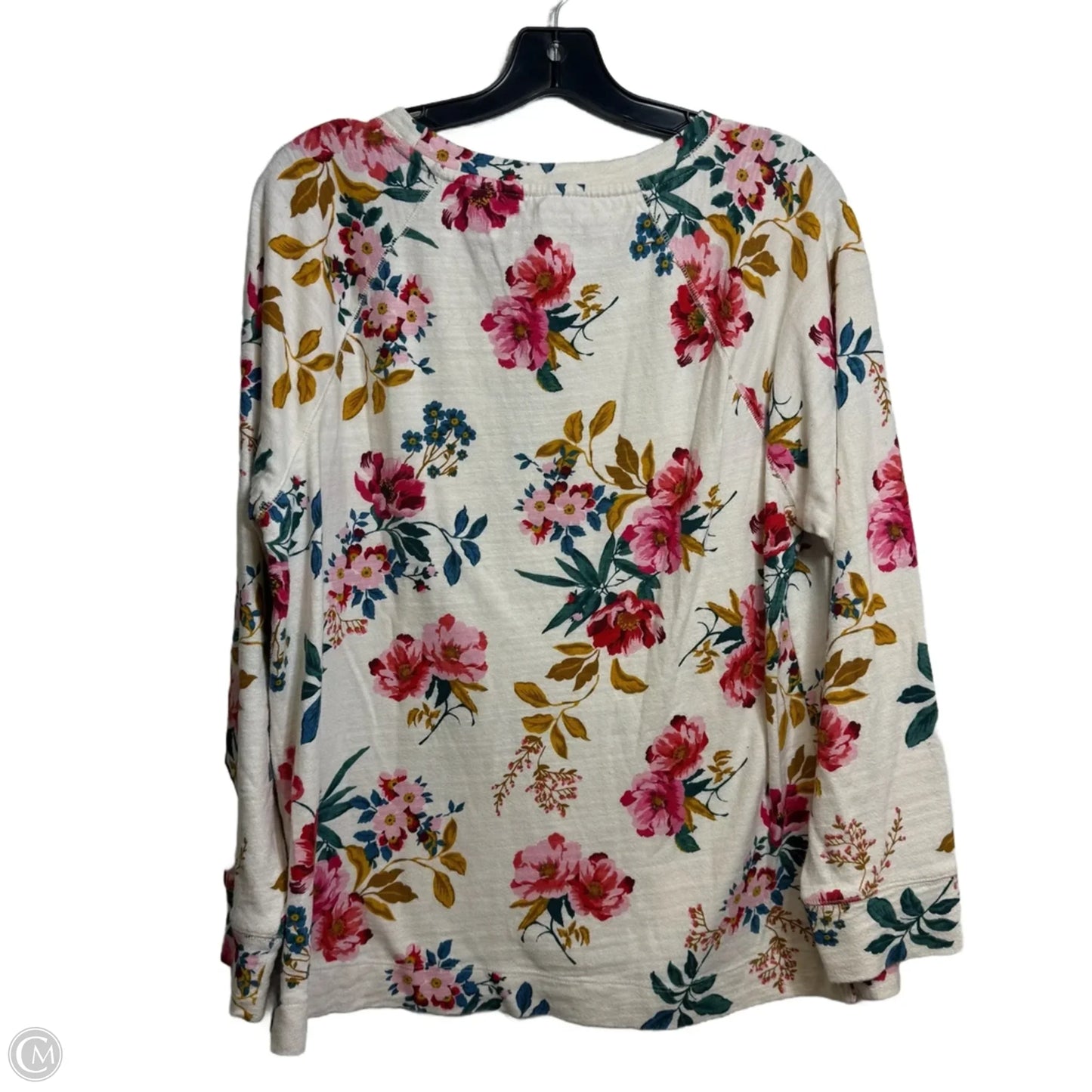 Top Long Sleeve By Loft In Floral Print, Size: XL