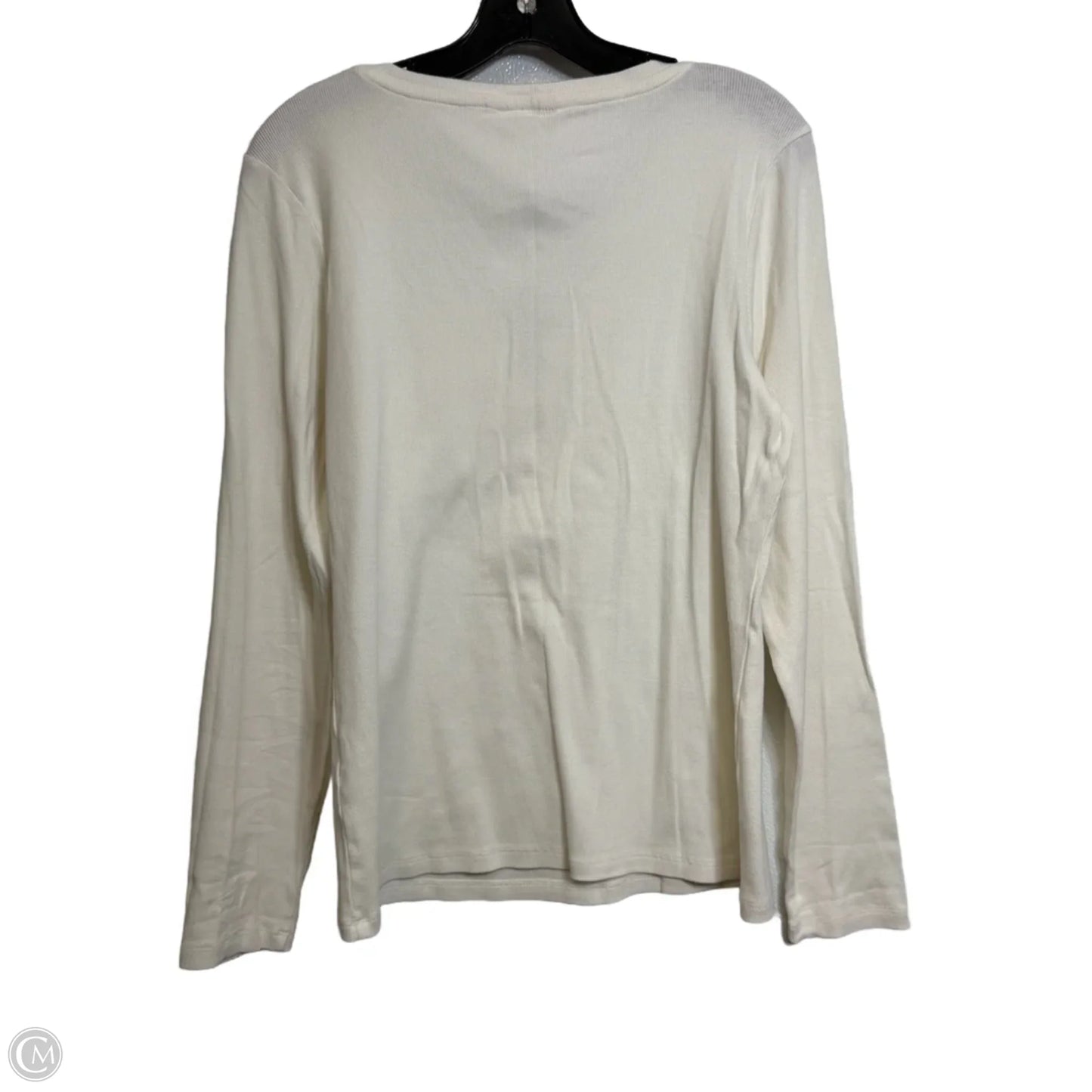 Top Long Sleeve Basic By Banana Republic In White, Size: L