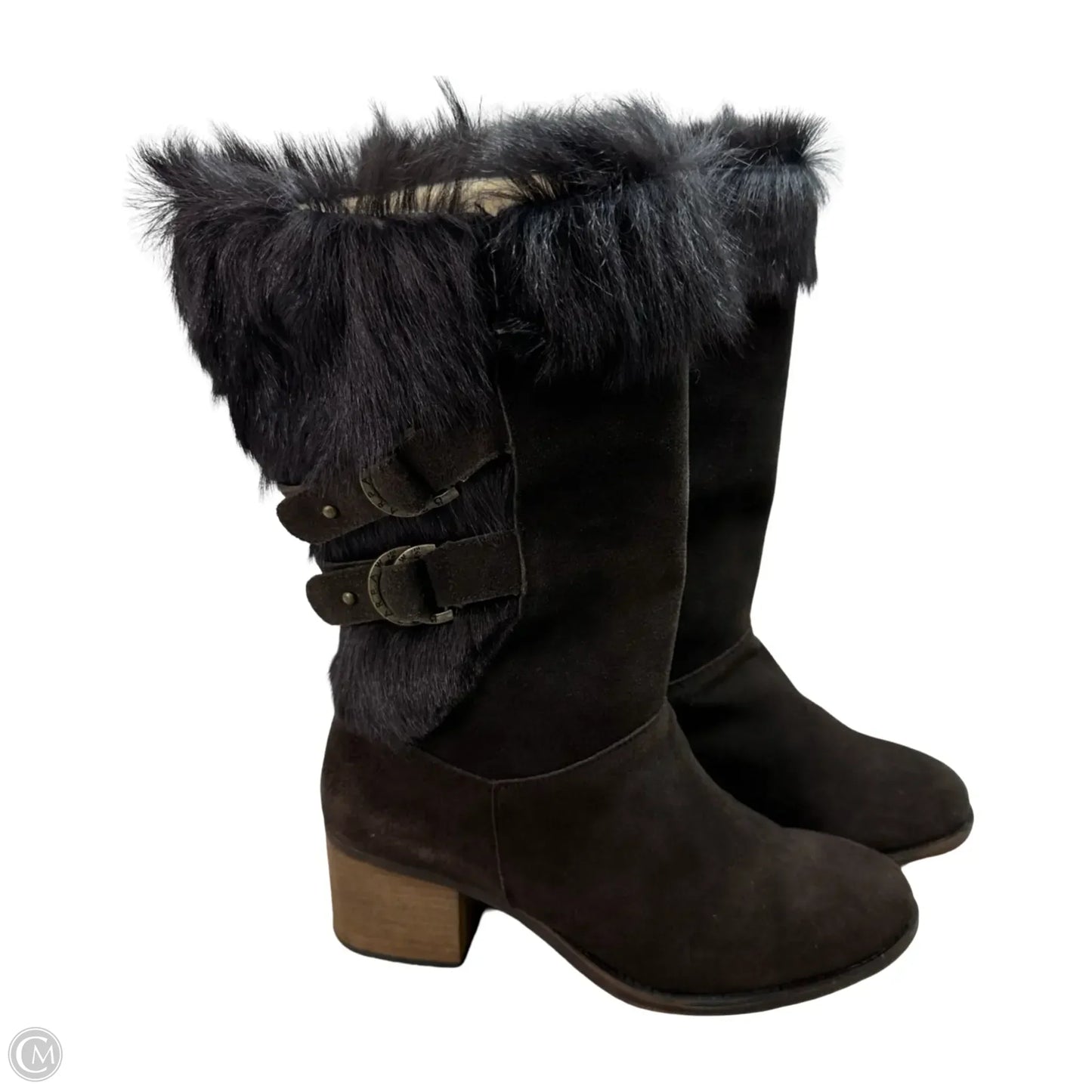 Boots Mid-calf Flats By Bearpaw In Brown, Size: 12