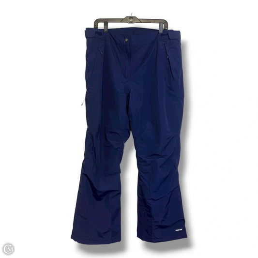Winter outdoor snow Pants By Lands End In Navy, Size: 14/16