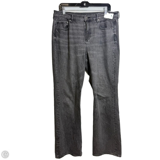 Jeans Wide Leg By American Eagle In Grey Denim, Size: 14