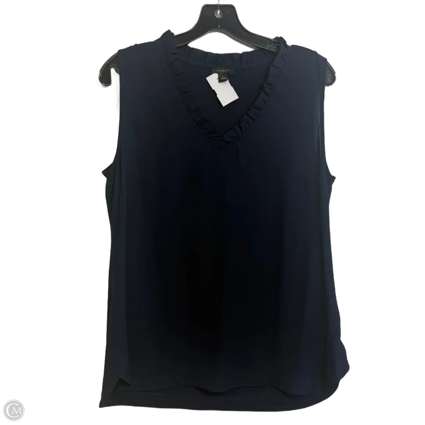 Top Sleeveless By Ann Taylor In Navy, Size: M