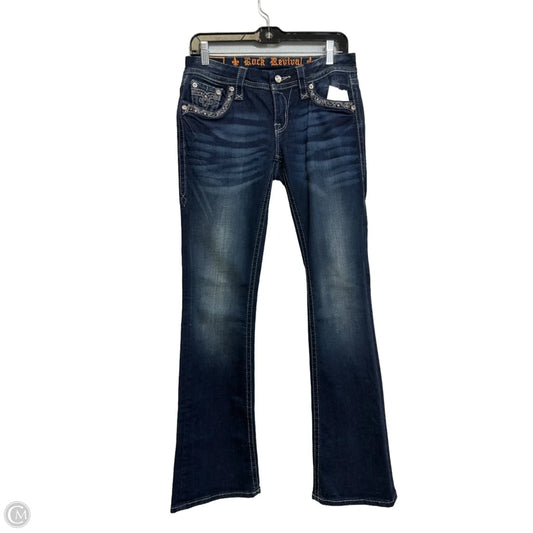 Jeans Skinny By Rock Revival In Blue Denim, Size: 2