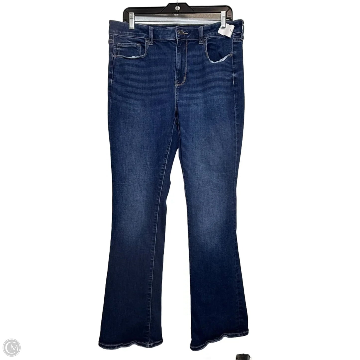 Jeans Flared By American Eagle In Blue Denim, Size: 12