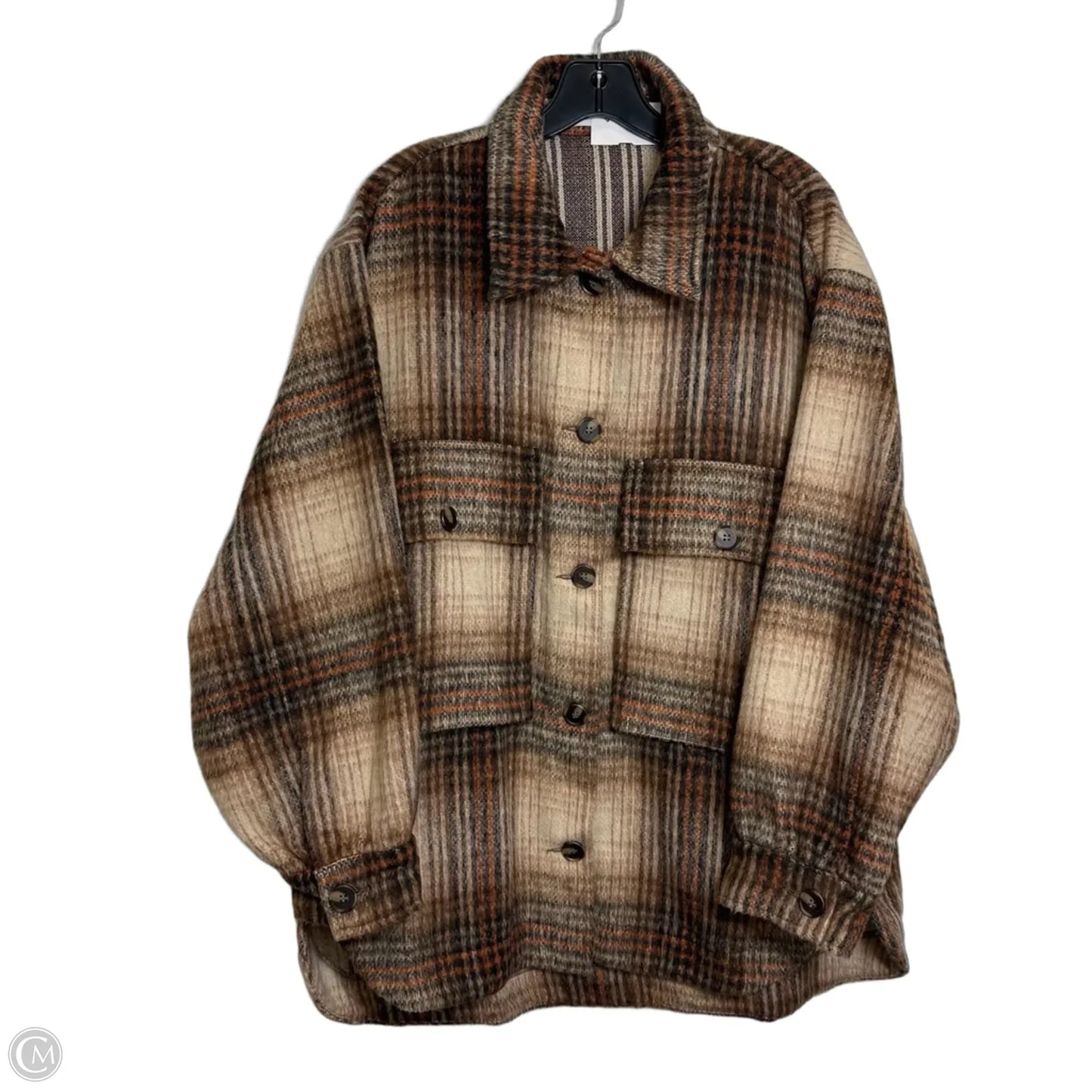Jacket Moto By Lucca Couture In Brown, Size: L