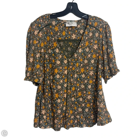 Top Short Sleeve By Lucky Brand In Multi-colored, Size: L