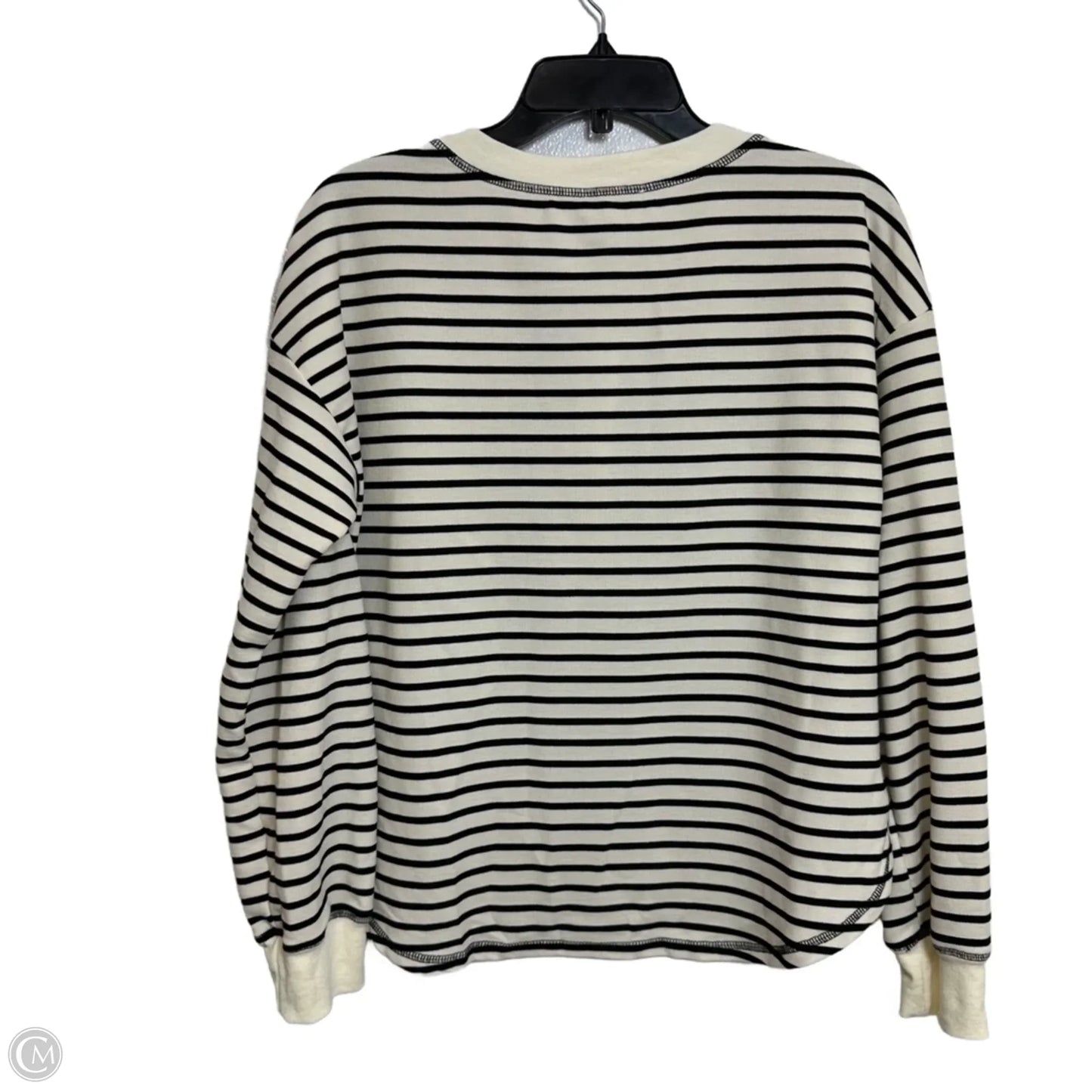 Top Long Sleeve By Blu Pepper In Striped Pattern, Size: M