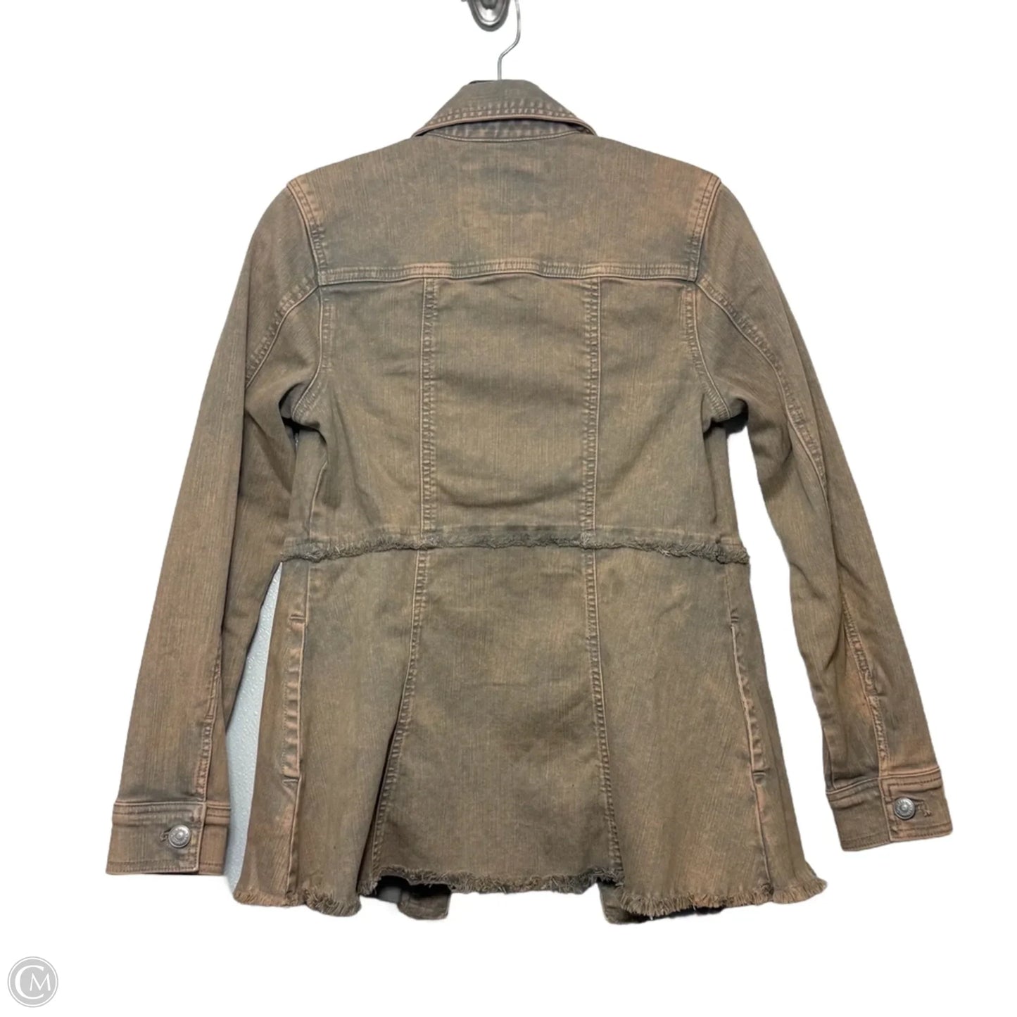 Jacket Denim By Logo In Orange Denim, Size: Xxs