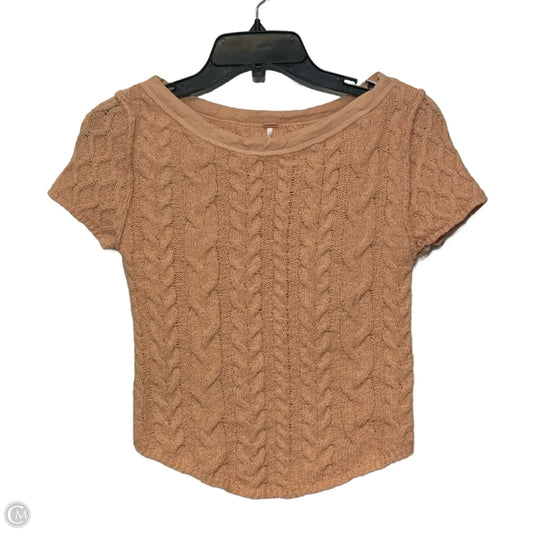 Top Short Sleeve Basic By Free People In Orange, Size: S