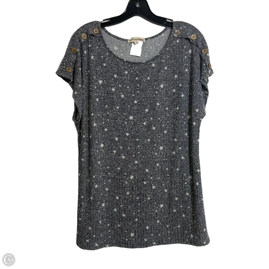 Top Short Sleeve By Clothes Mentor In Grey, Size: 1x
