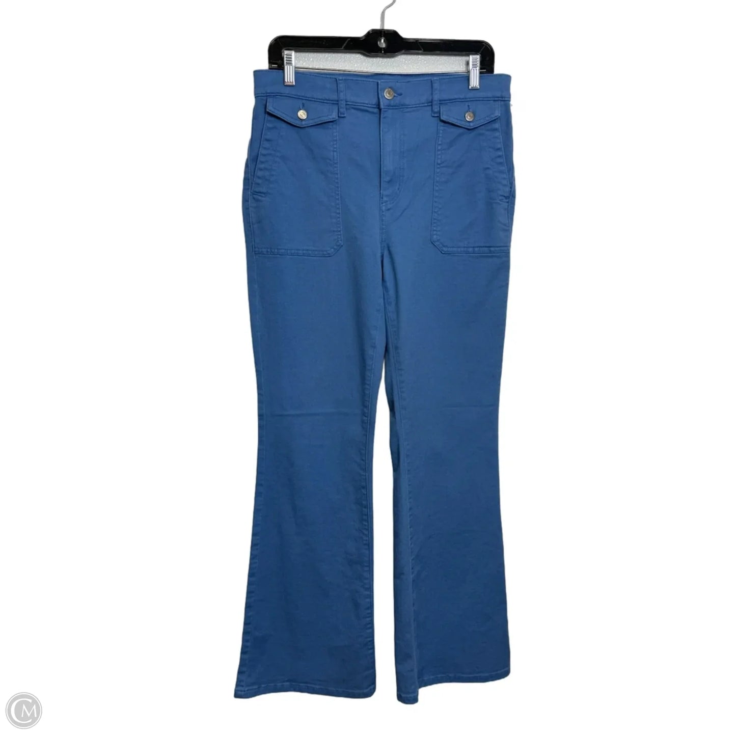 Jeans Flared By Loft In Blue Denim, Size: 6