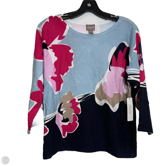 Top Long Sleeve By Chicos In Floral Print, Size: M