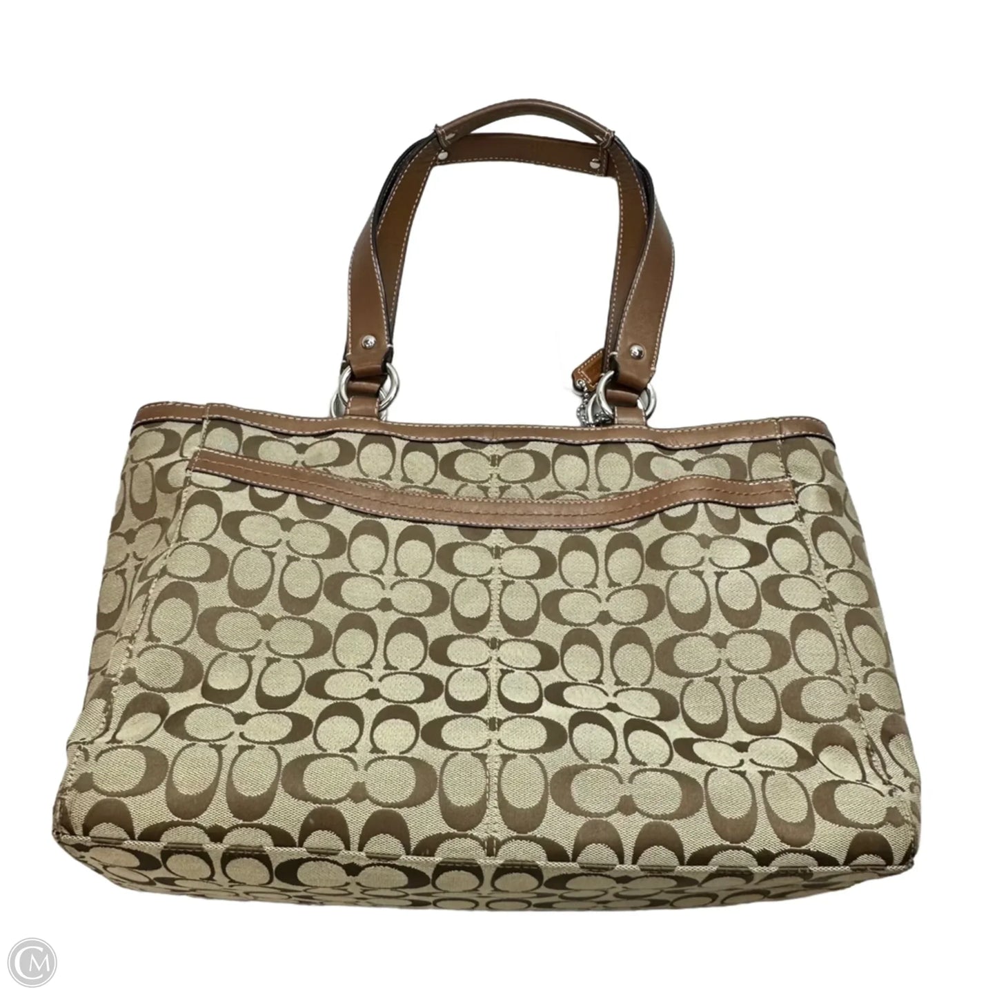 Penelope Signature Tote Handbag Designer By Coach, Size: Large