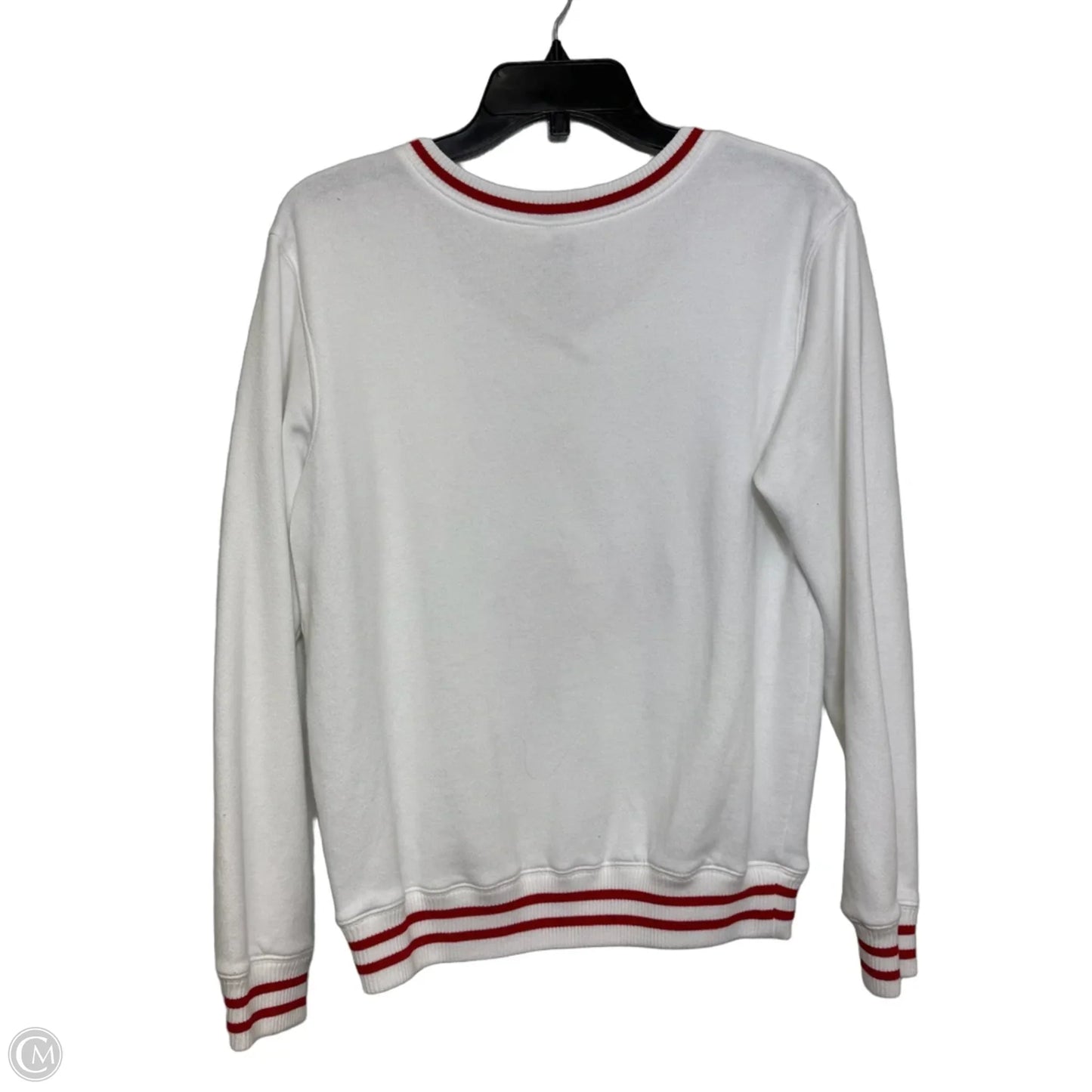 Sweatshirt Crewneck By Clothes Mentor In White, Size: S
