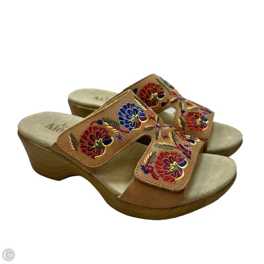 Sandals Heels Block By Alegria In Multi-colored, Size: 7.5