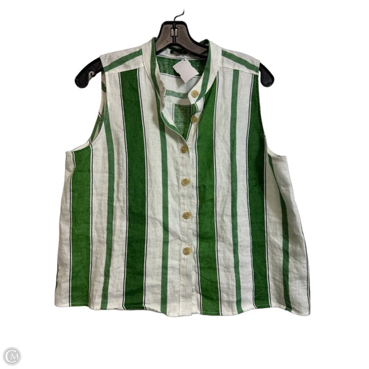 Top Sleeveless By Ann Taylor In Striped Pattern, Size: M