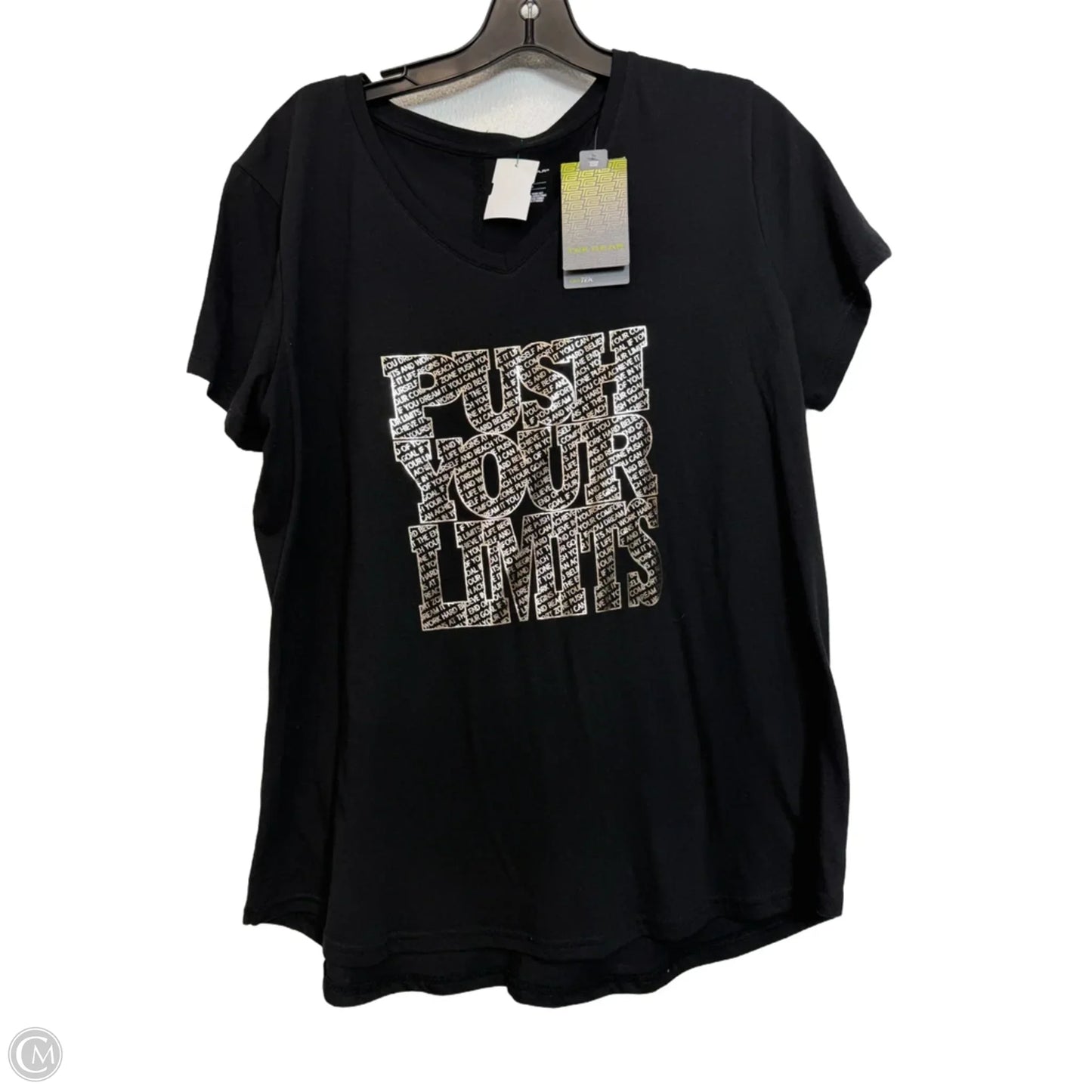 Top Short Sleeve By Tek Gear In Black, Size: Xl