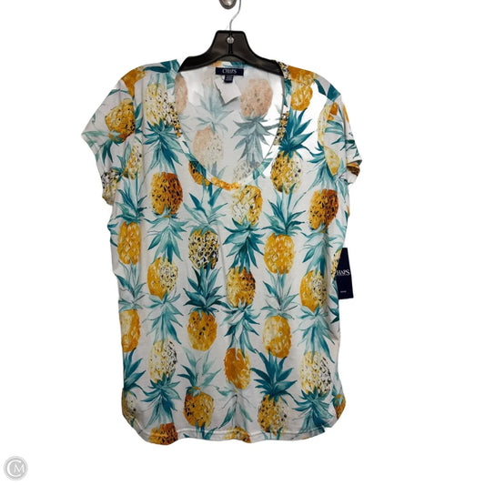 Top Short Sleeve By Chaps In Multi-colored, Size: Xl