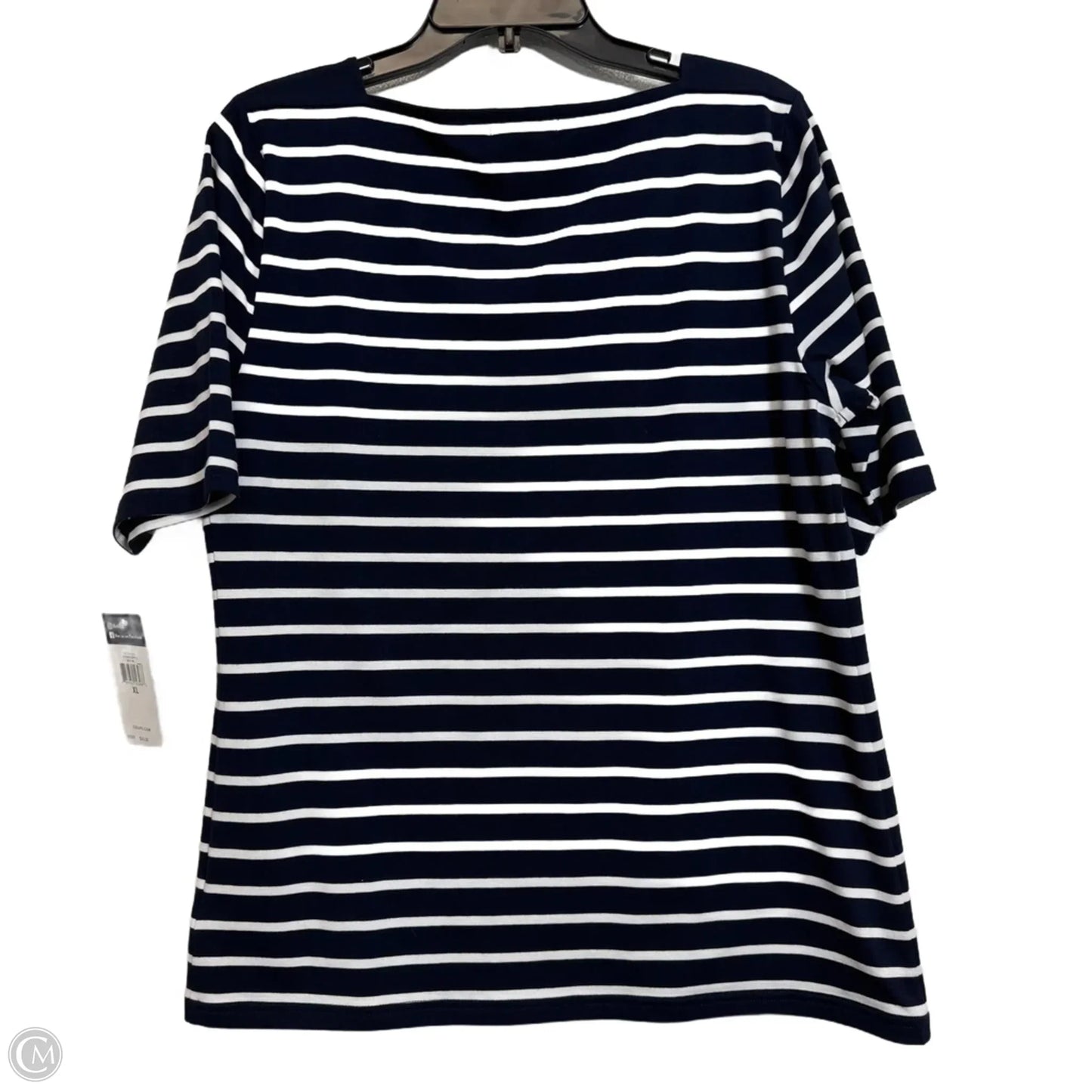 Top Short Sleeve By Chaps In Navy, Size: Xl