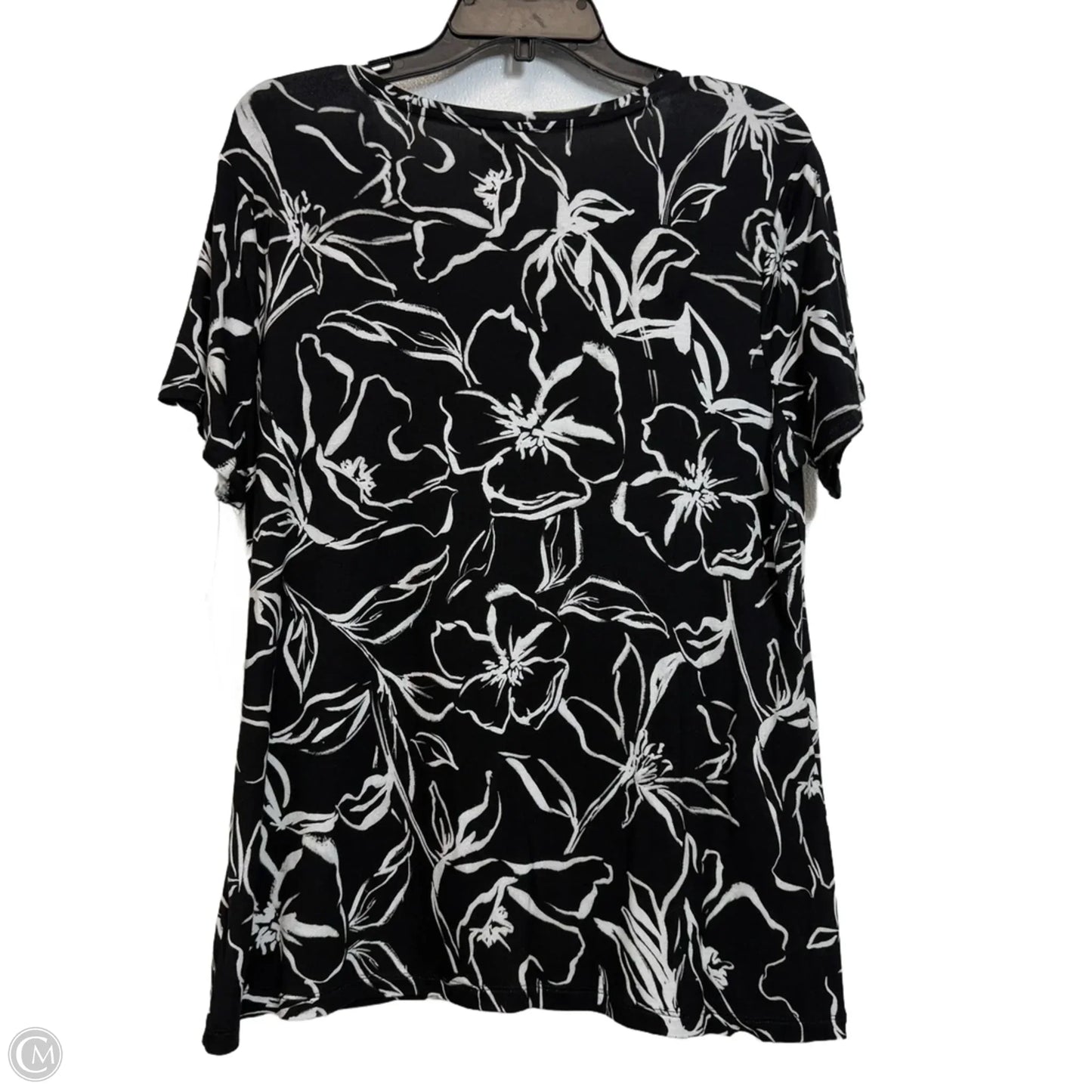 Top Short Sleeve By Apt 9 In Black, Size: Xl