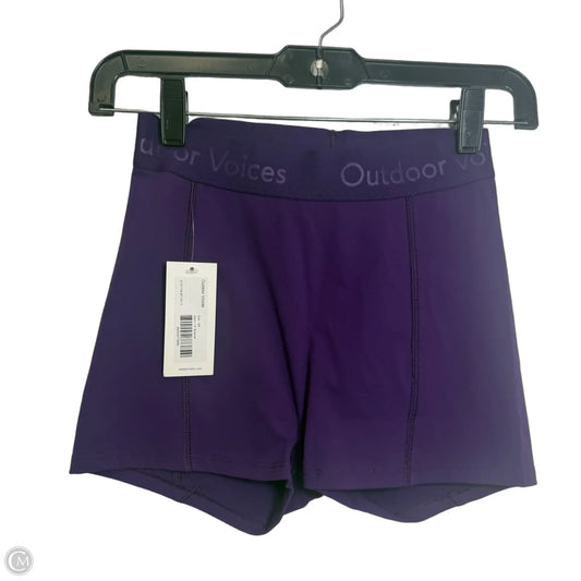 Athletic Shorts By Outdoor Voices In Purple, Size: Xs