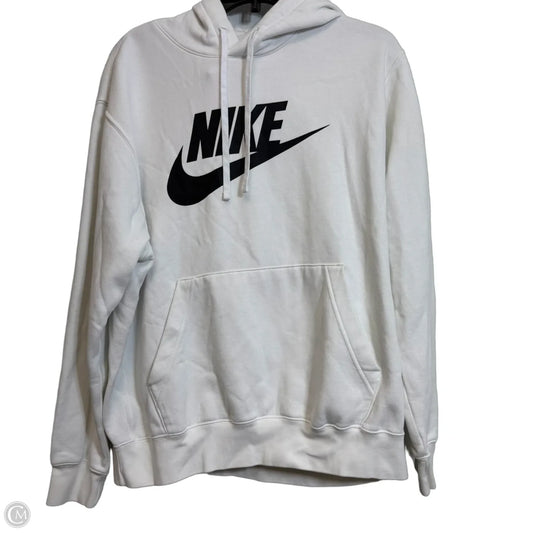Sweatshirt Hoodie By Nike In White, Size: L