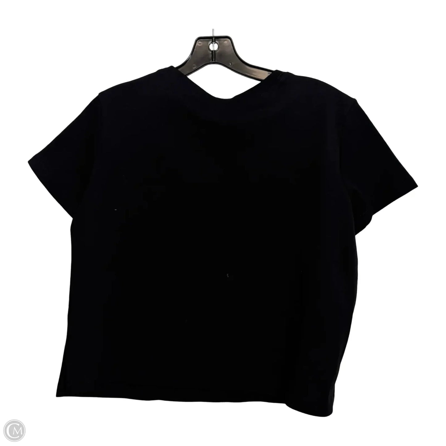 Top Short Sleeve Basic By Exlura In Black, Size: L
