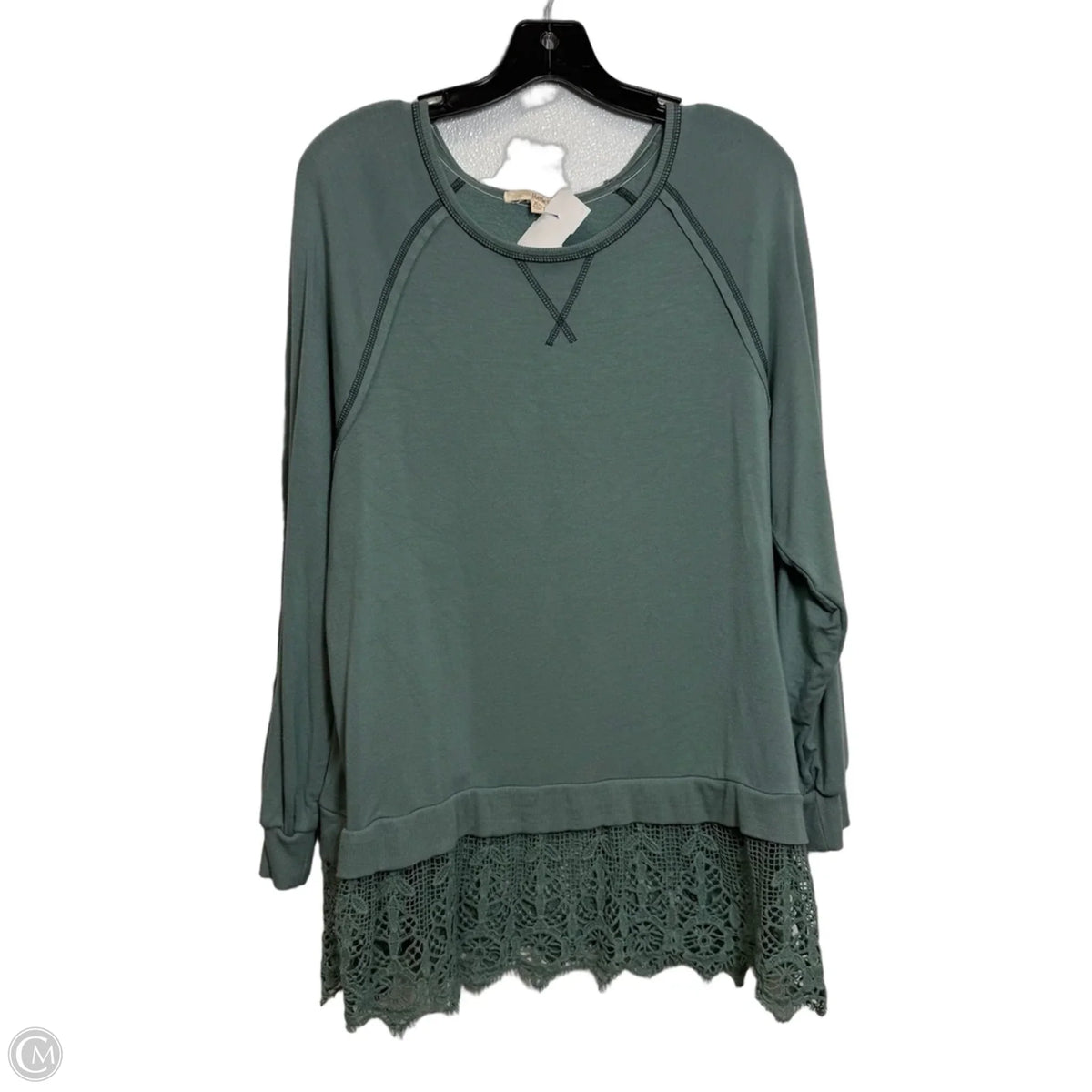 Top Long Sleeve By Rewind In Green, Size: Xl