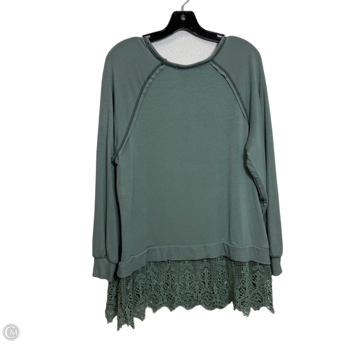 Top Long Sleeve By Rewind In Green, Size: Xl
