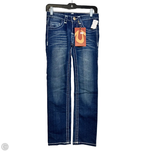 Jeans Straight By True Religion In Blue Denim, Size: 2