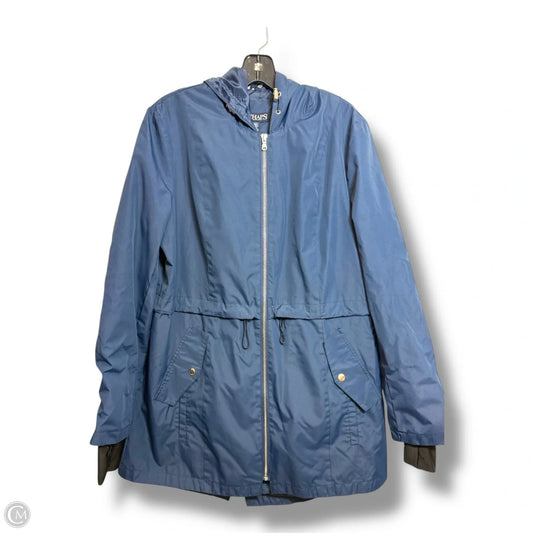 Coat Raincoat By Chaps In Navy, Size: M