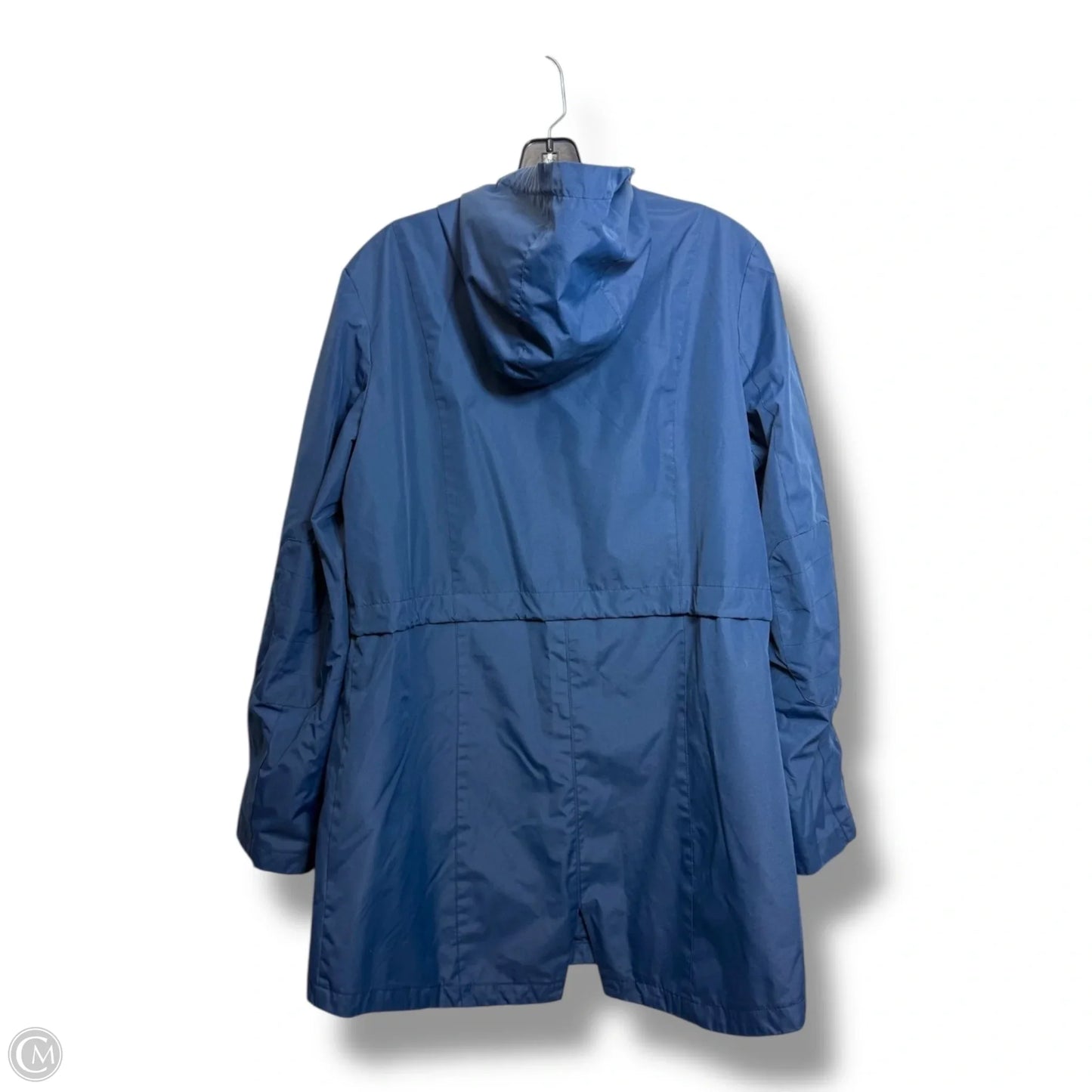 Coat Raincoat By Chaps In Navy, Size: M